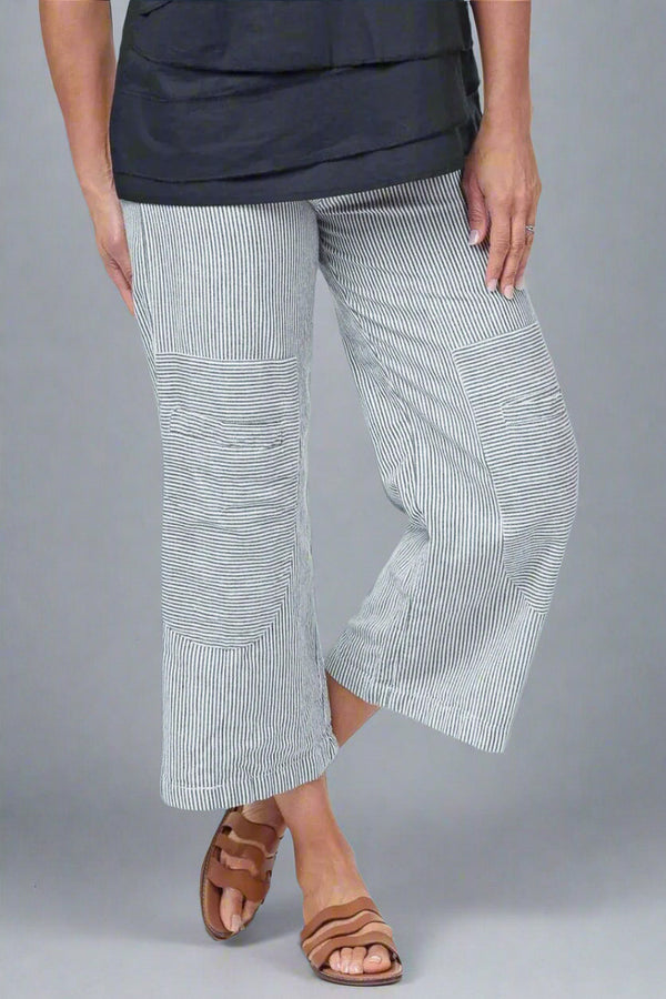 Tulip-Womens-Clothing-Pocket-Pant-Cotton-Stripe-Grey