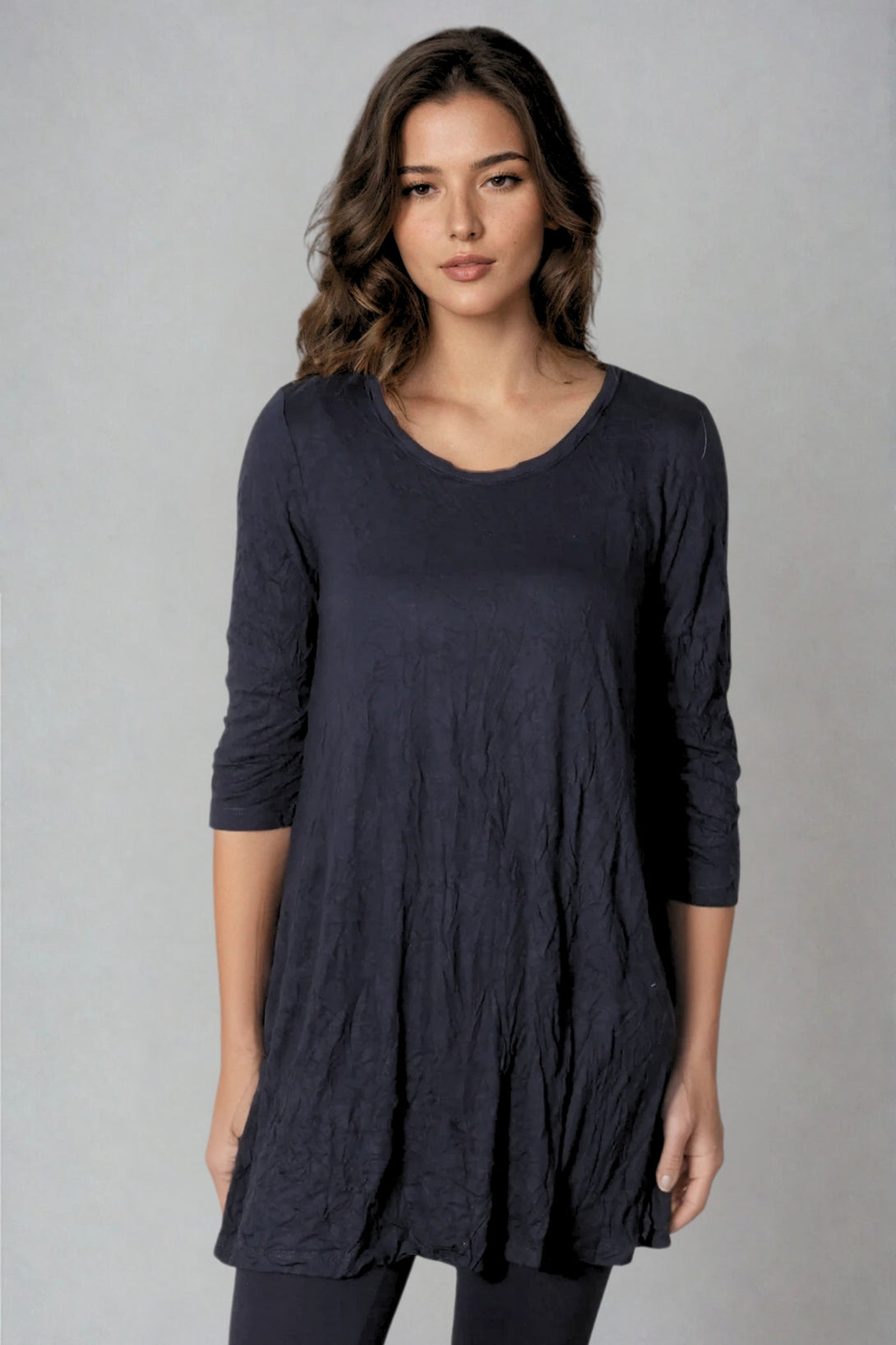 Chalet 3/4 Sleeve Tunic (Crinkle)