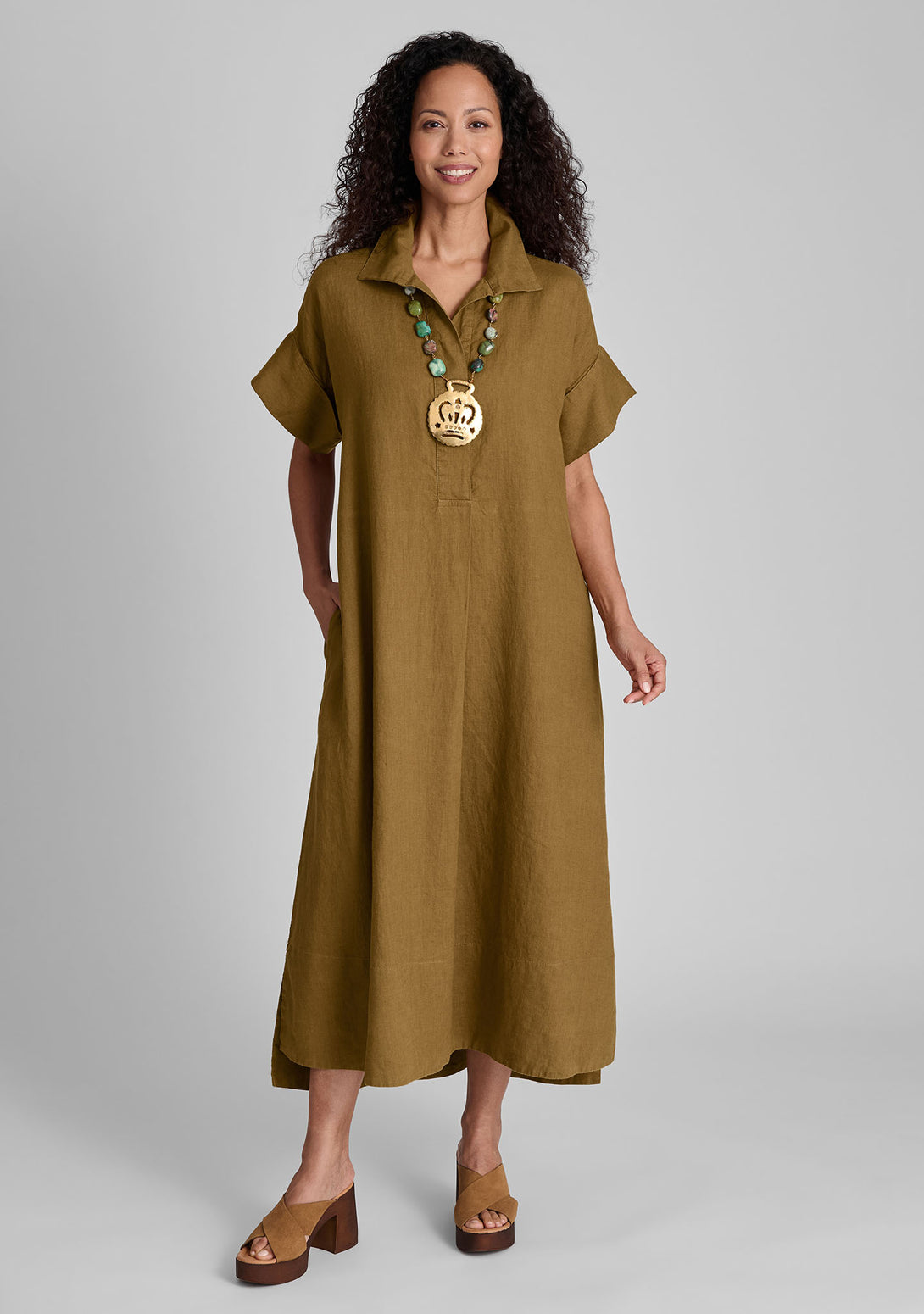 Flax's Artful Shirtdress