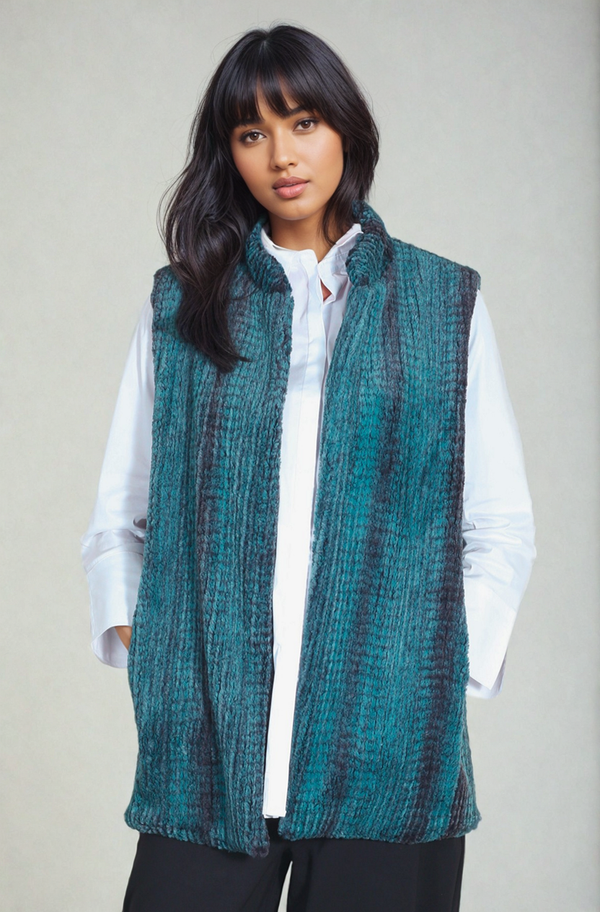 Capote-Reese-Banded-Vest-Fur-Turquoise