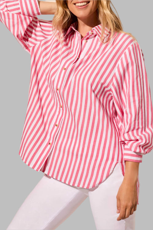 Stripe Button Front Shirt